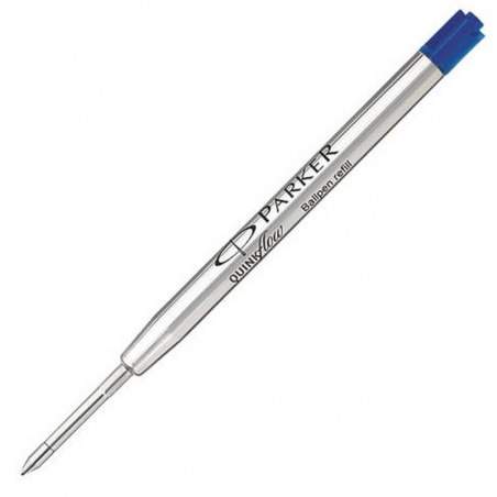 Recharge stylo bille parker bleu