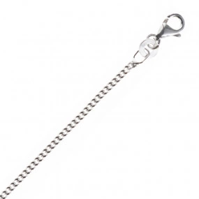 Chaîne 50 cm plaqué argent type gourmette