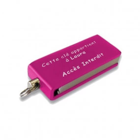 Clé USB 8Go rose gravée