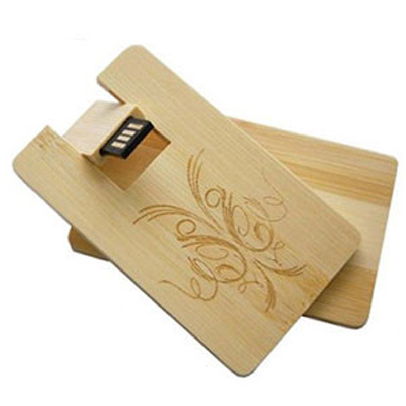 Gravure texte sur clé USB en bois de 8Go