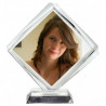 Cadre Photo en Verre Cristal Losange