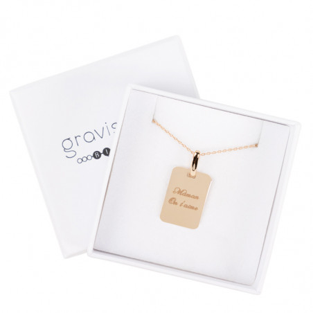 Pendentif plaqué or boite et chaine Pendentif plaqué or boite et chaine