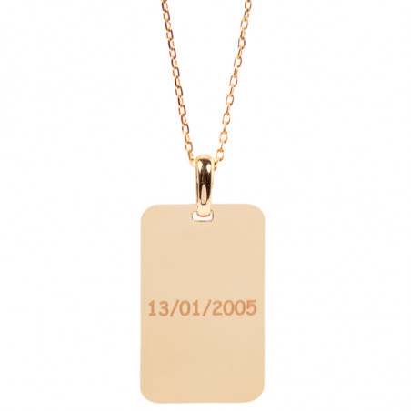 Pendentif plaque personnalisé