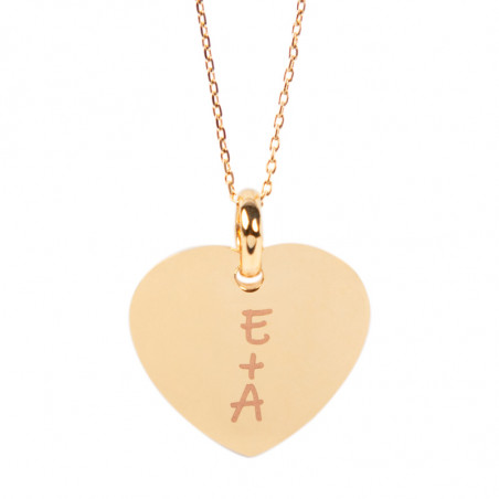 Collier plaqué or coeur