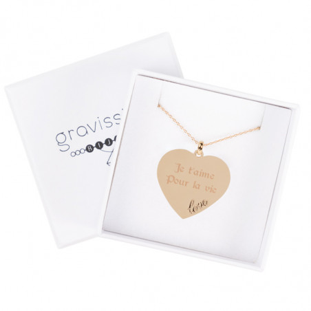 Collier coeur or personnalisé avec écrin Collier coeur or personnalisé avec écrin