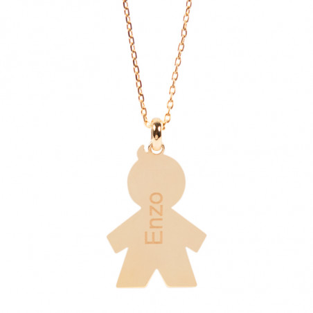 Médaillon en forme de garçon avec initiales gravéed