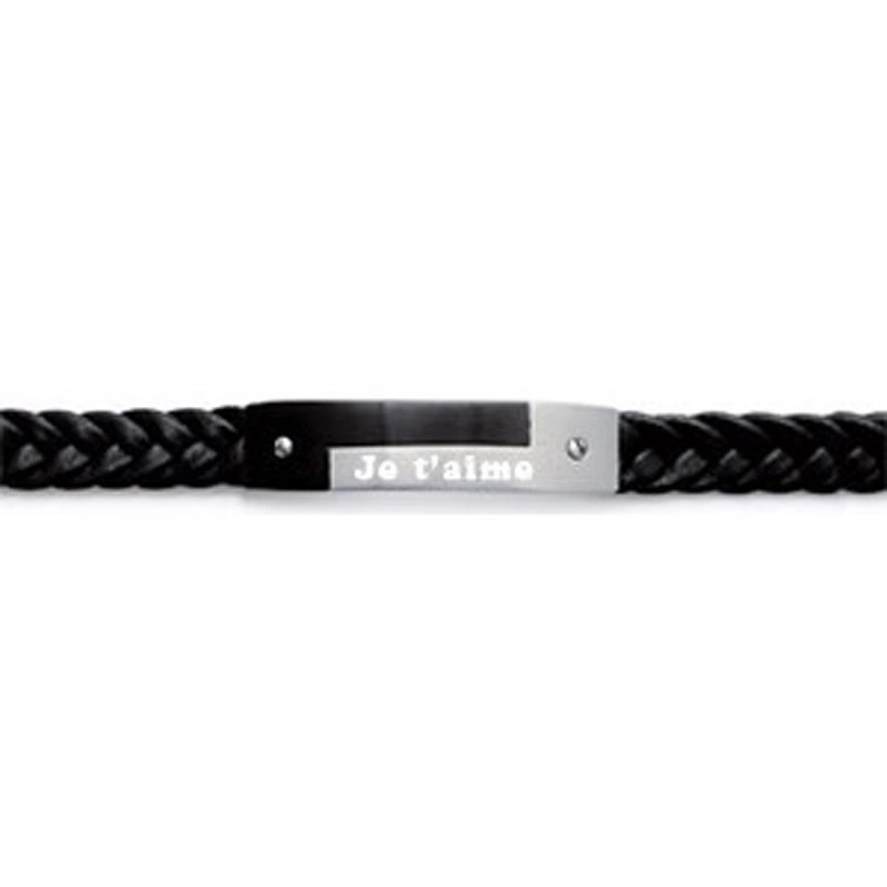 Bracelet acier homme gravé