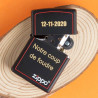 Zippo noir bordure rouge