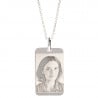 Pendentif plaque argent personnalisé photo