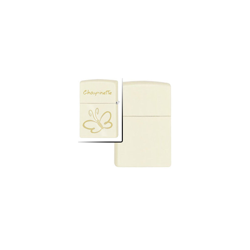 Briquet zippo blanc cassé