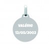 Pendentif plaqué argent rond gravé Pendentif plaqué argent rond gravé