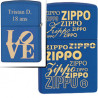 Briquet Zippo logos bleu