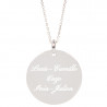 Pendentif rond gravé
