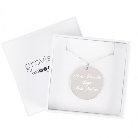 Collier rond argent dans son écrin