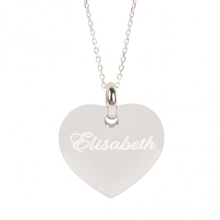 Médaillon coeur et chaine plaqué argent Médaillon coeur et chaine plaqué argent