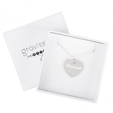 Collier coeur personnalisé avec son écrin Collier coeur personnalisé avec son écrin