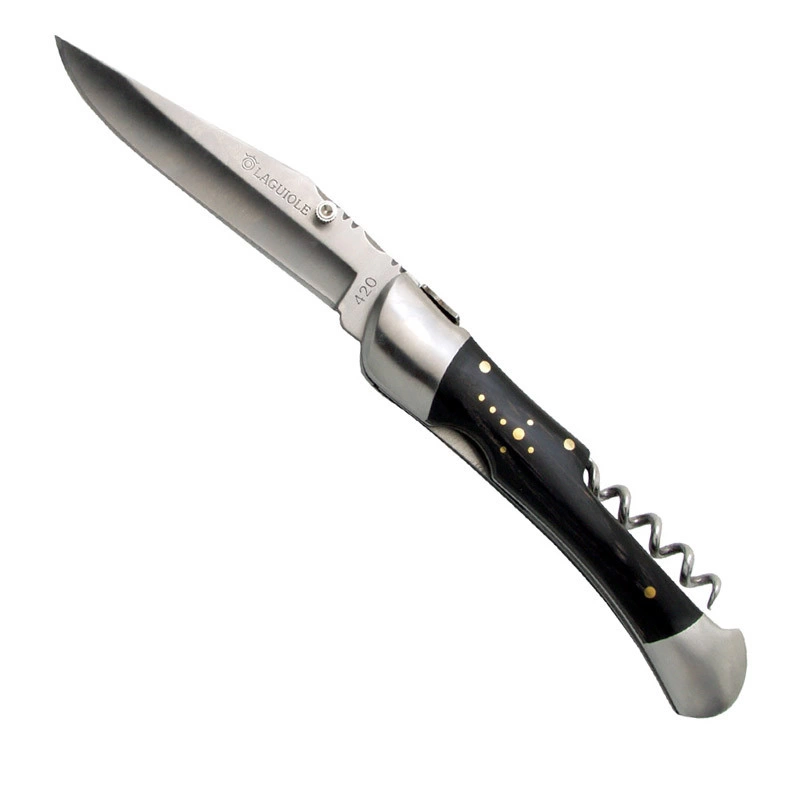 Couteau Laguiole stamina brun gravé Couteau Laguiole stamina brun gravé