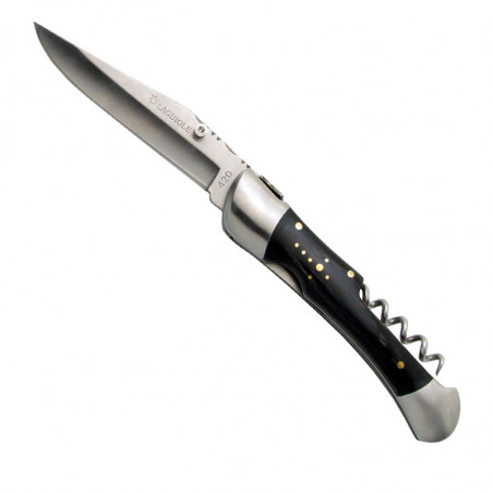 Couteau Laguiole stamina brun gravé