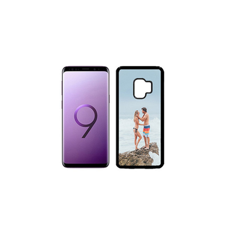 Coque Samsung S9 personnalisé bord noir souple