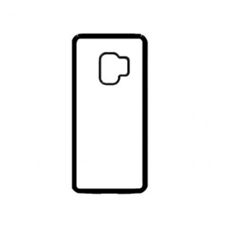 Coque Samsung S9 à rebord noir personnalisable.