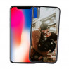 Coque rigide personnalisable pour iPhone XS avec bord noir