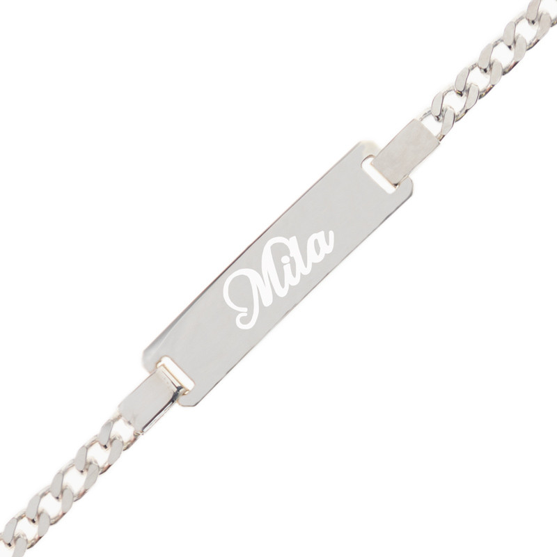 Gourmette maille argent