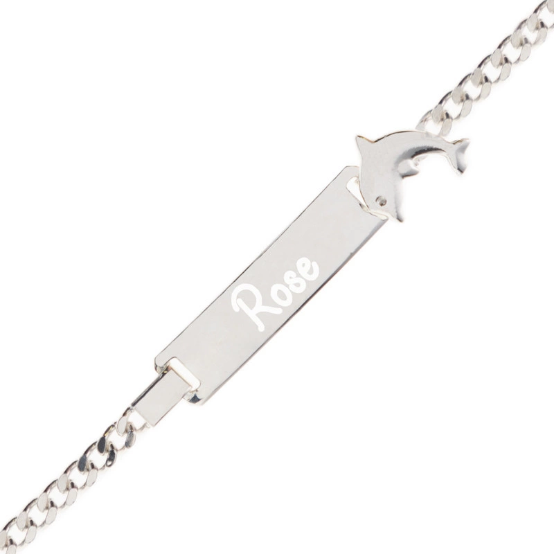 Gourmette dauphin plaqué argent