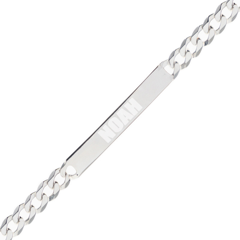 Gourmette diamantée plaqué argent