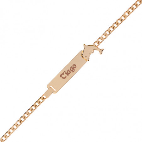 Gourmette enfant or gravée