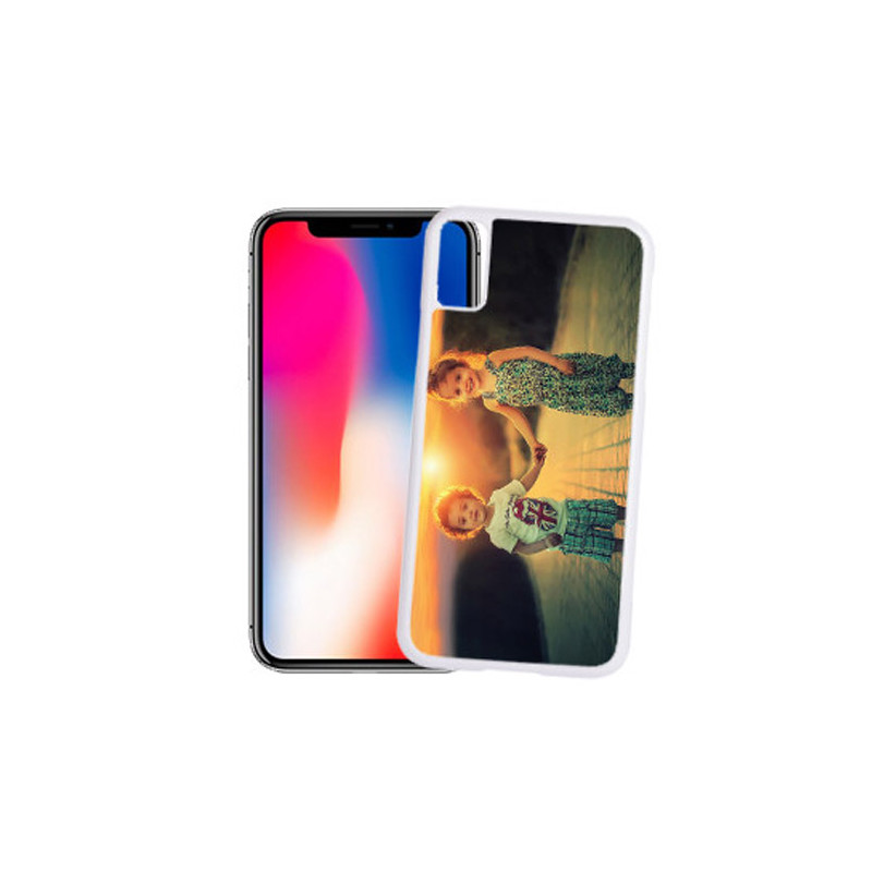 Coque photo iPhone X personnalisé avec bord blanc