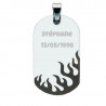 Pendentif dog tag gravé