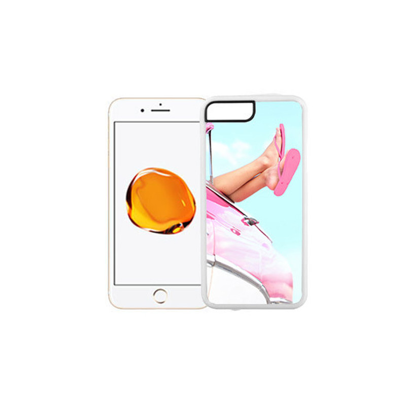 Coque iPhone 8 Plus Bord Souple Blanc personnalisée