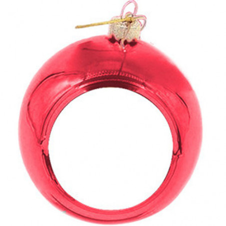 Boule de Noël rouge à personnaliser