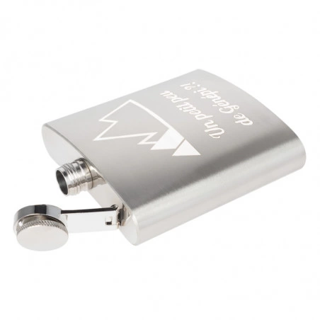 Flasque en acier chromé