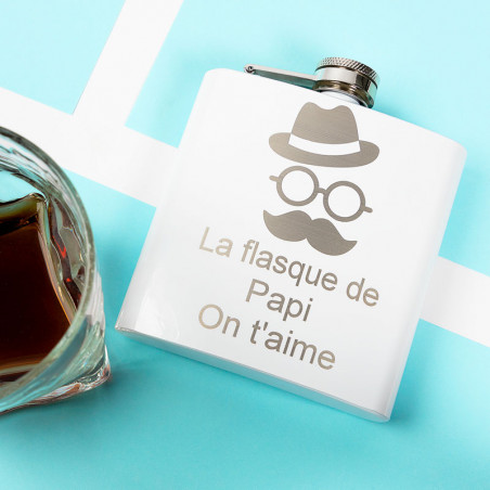 Flasque acier blanche