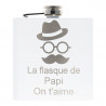 Flasque acier blanche 180ml