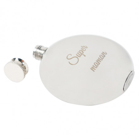 Flasque acier ronde gravée