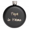 Flasque acier ronde noire