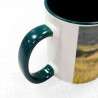 Mug anse et intérieur vert foncé