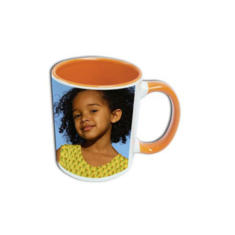 mug jaune foncé personnalisé