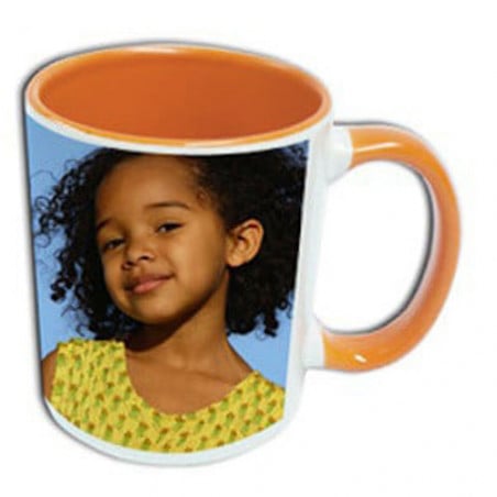 mug jaune foncé personnalisé