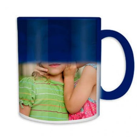 Mug Magique Bleu moitié chaud