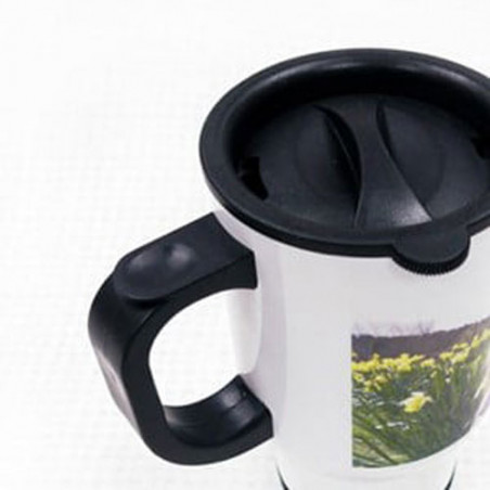 Tasse thermos blanche poignée Tasse thermos blanche poignée