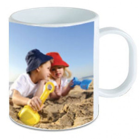 Mug en plastique blanc pour enfant