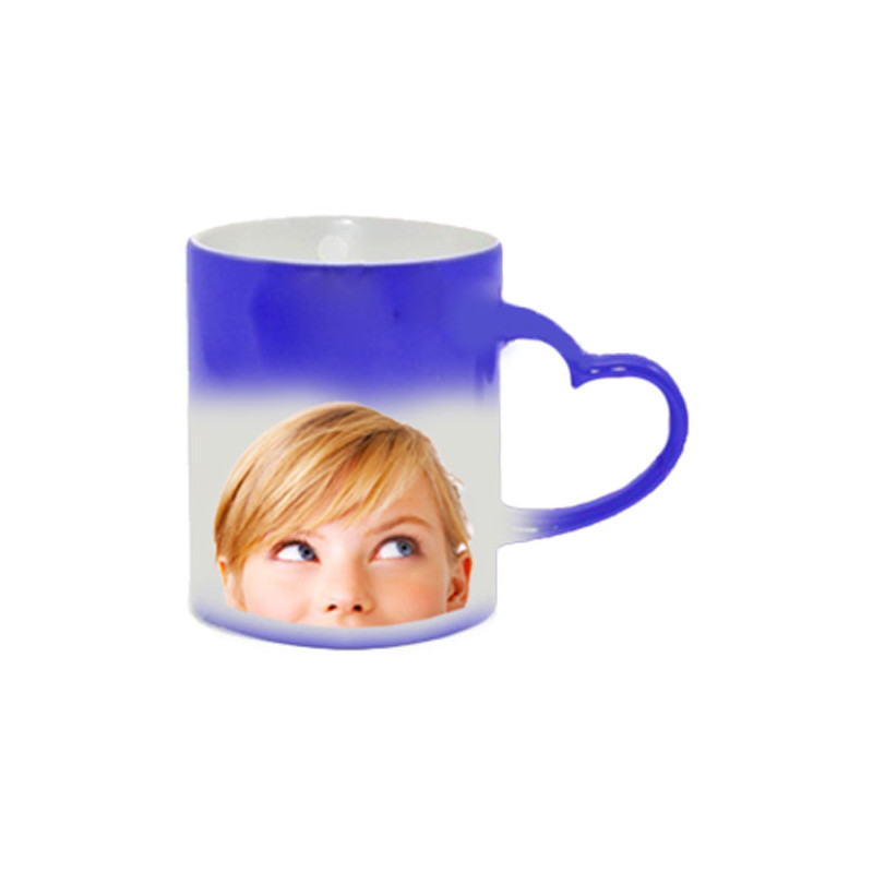 Mug magique coeur bleu