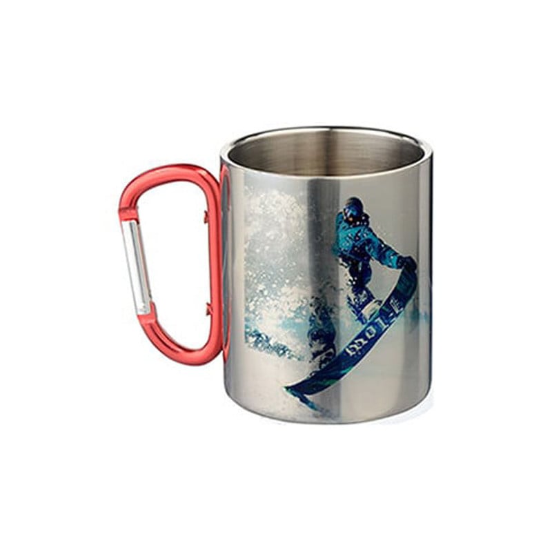 Mug inox avec anse mousqueton