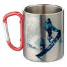 Mug inox avec anse mousqueton