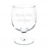 Verre à cognac à pied gravé