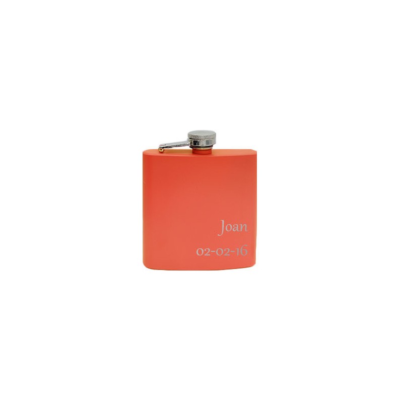 Flasque brillante orange personnalisée Flasque brillante orange personnalisée