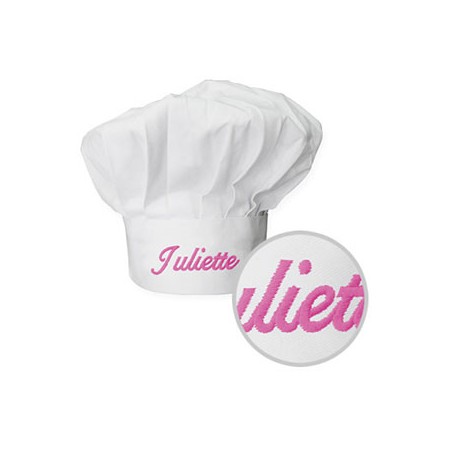 Toque de Cuisine Blanche Brodée